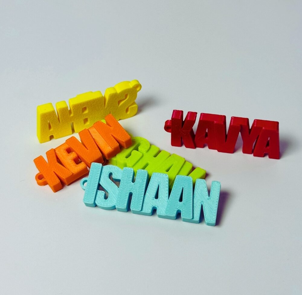 Custom Name Keychain – Single Color | Personalized Keyring Gift