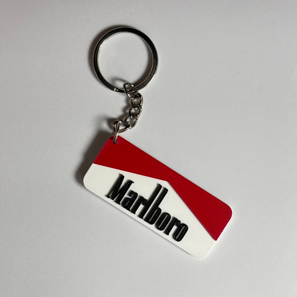 Marlboro Cigarette Keychain | 3D Printed Marlboro-Inspired Key Ring | Unique Accessory for Collectors