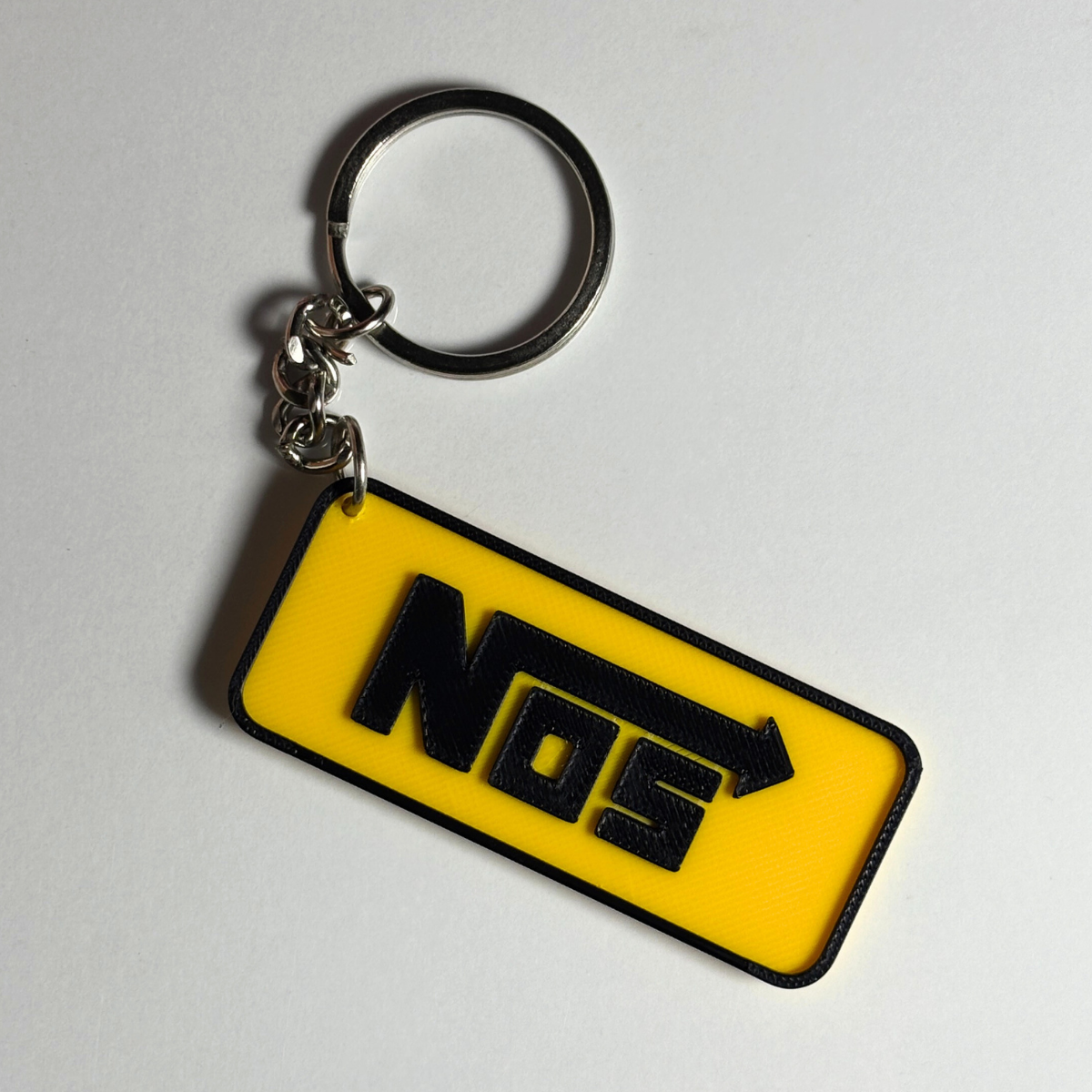 NOS Nitrous Oxide Keychain | Racing NOS Bottle Key Ring | Car Enthusiast Accessory